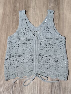 Jessica Simpson Sage Knit Lacework Drawstring Tank